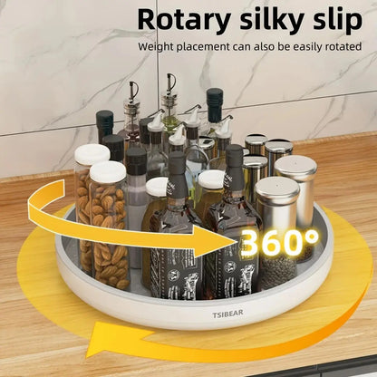 Rotatable Kitchen Spice Rack - Versatile Cabinet Organizer for Seasonings, Oils, Sauces, and Vinegar Bottles