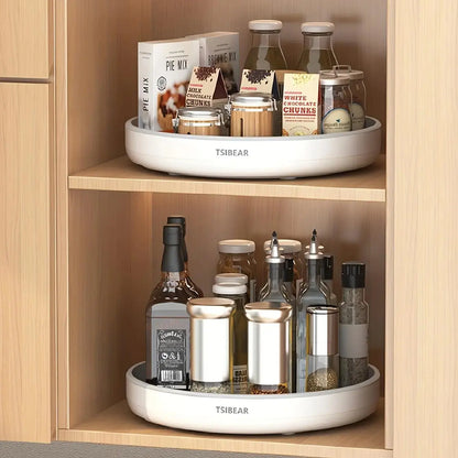 Rotatable Kitchen Spice Rack - Versatile Cabinet Organizer for Seasonings, Oils, Sauces, and Vinegar Bottles