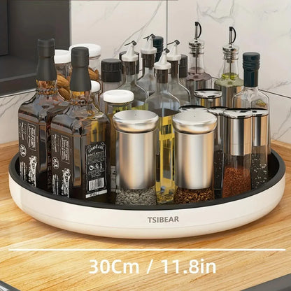 Rotatable Kitchen Spice Rack - Versatile Cabinet Organizer for Seasonings, Oils, Sauces, and Vinegar Bottles